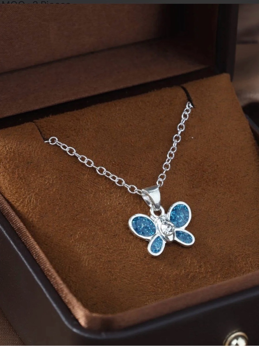 925 Sterling Silver Plated Butterfly Pendant Necklace - NWOT